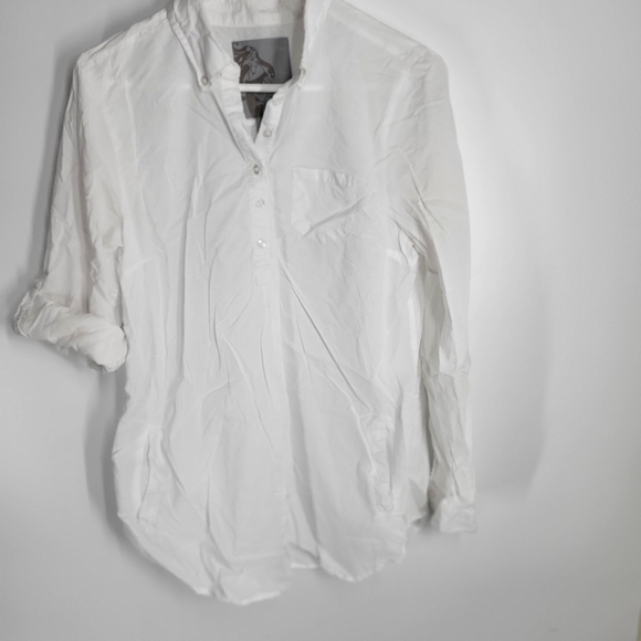 Prototype White Cotton Shirt w/ Roll-tab Sleeve - Picture 1 of 8
